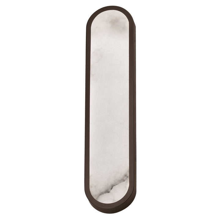Plinth LED Alabaster Wall Sconce Dark Bronze