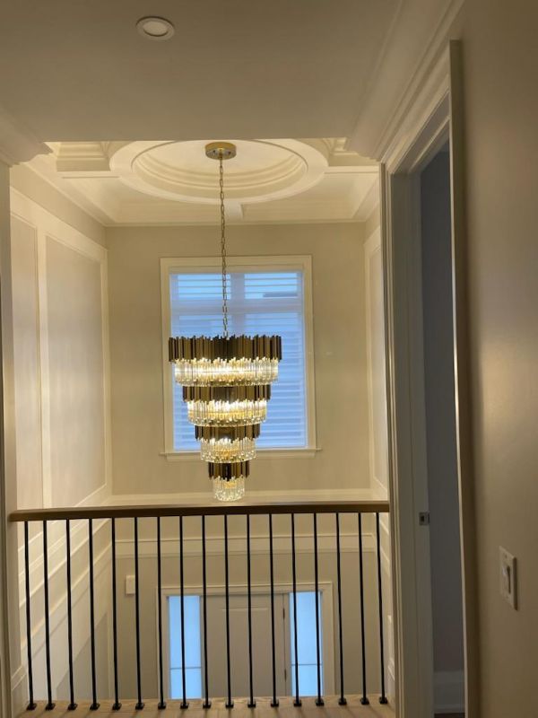 Five Tier Frame Chandelier with Clear Hanging Crystals (MU66) by Bethel - view 12