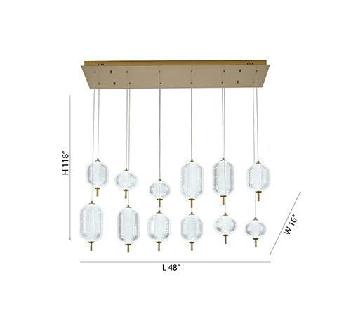 Satin Black Chandelier by Bethel - view 12