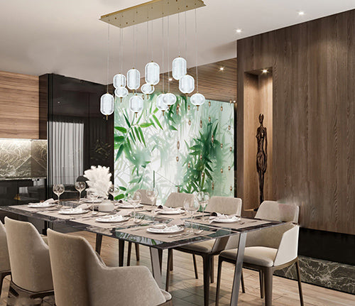 Satin Black Chandelier by Bethel - view 16