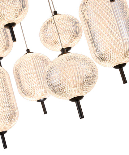 Satin Black Chandelier by Bethel - view 2