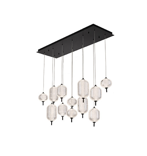 Satin Black Chandelier by Bethel - view 4