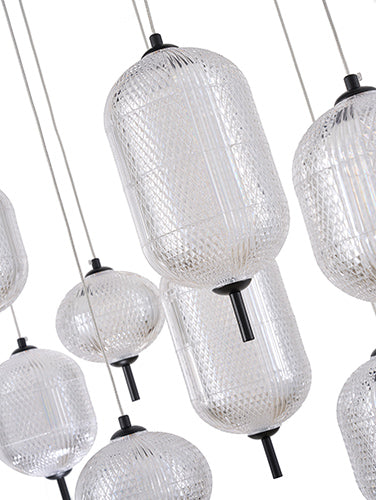 Satin Black Chandelier by Bethel - view 5