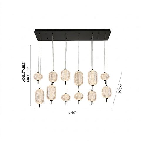 Satin Black Chandelier by Bethel - view 6