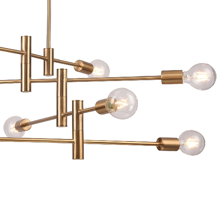 Four Tier Golden Bronze Ceiling Fixture with Adjustable Arms by Bethel - view 2