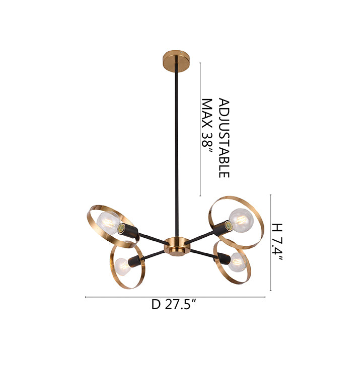 Ceiling Fixture with Adjustable Arms by Bethel - view 3