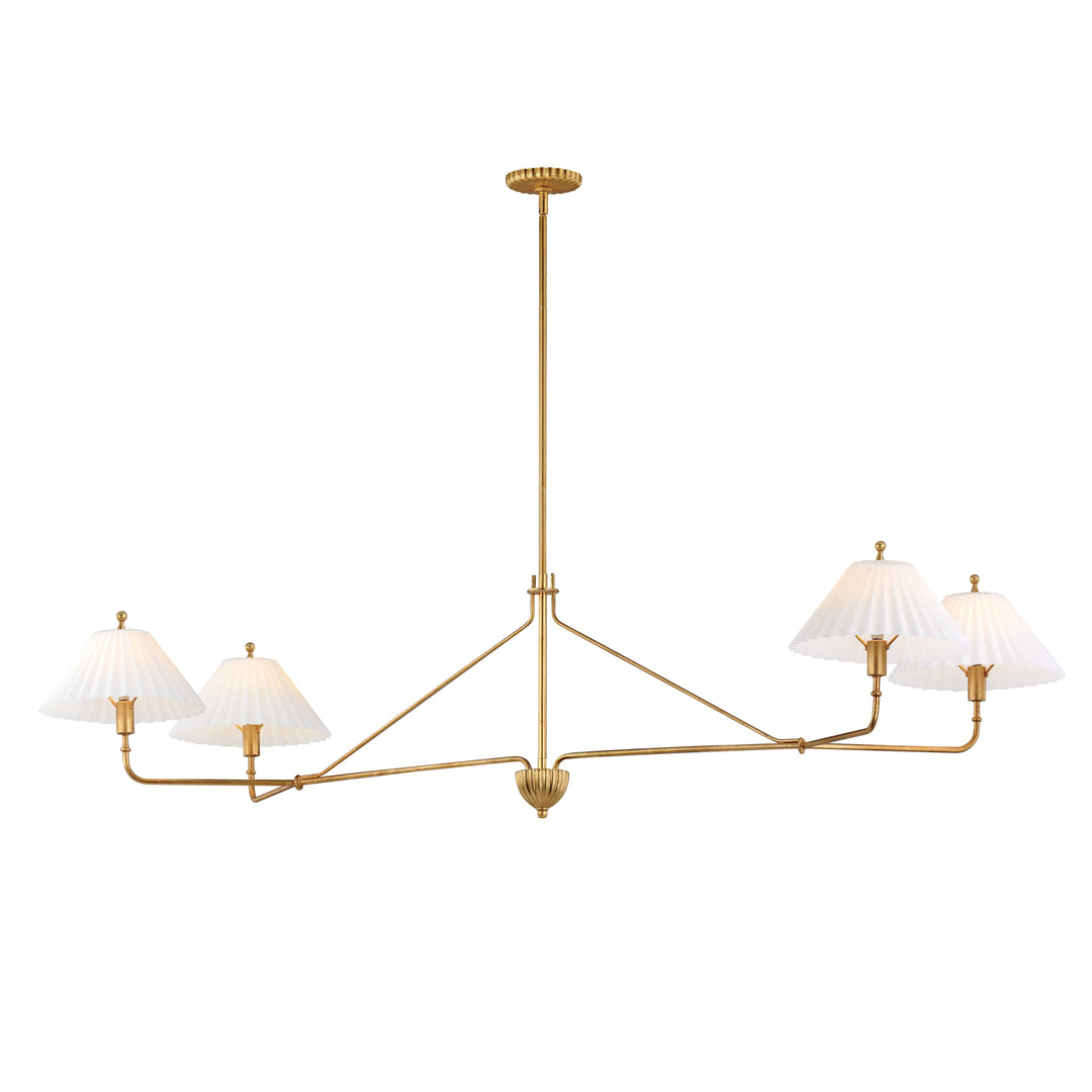 Kismet 4-Light Linear Pendant Gold Leaf