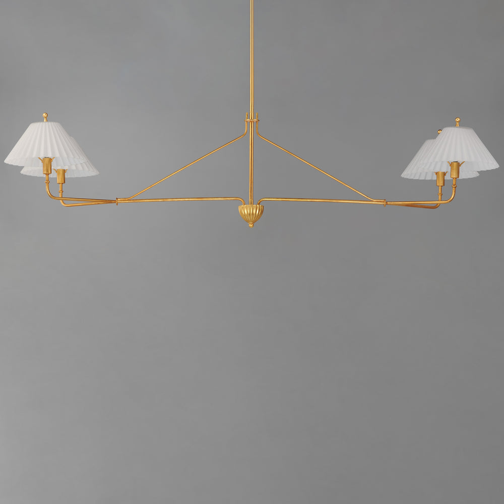 Kismet 4-Light Linear Pendant Gold Leaf alternate view