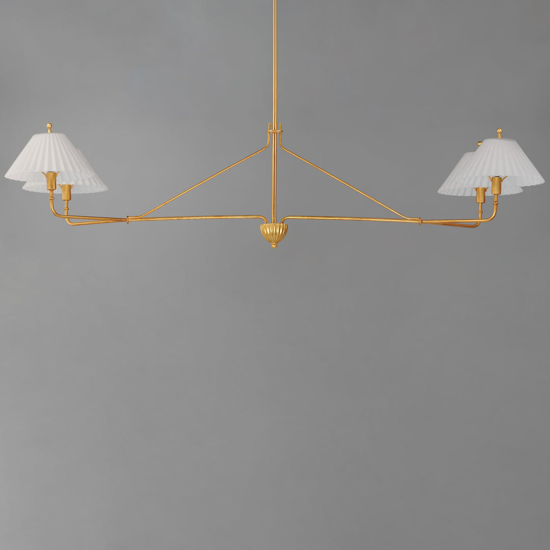 Kismet 4-Light Linear Pendant Gold Leaf alternate view