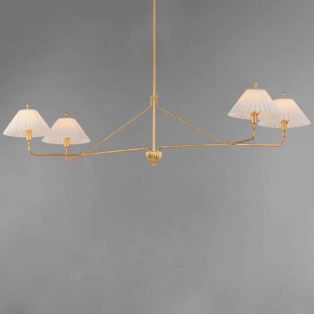Kismet 4-Light Linear Pendant Gold Leaf alternate view