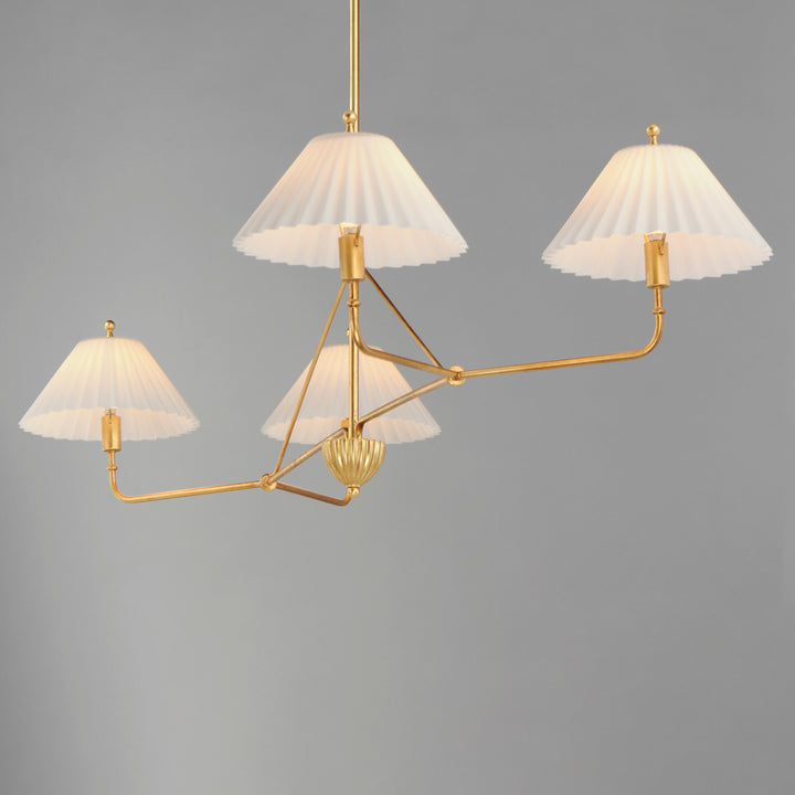 Kismet 4-Light Linear Pendant Gold Leaf alternate view