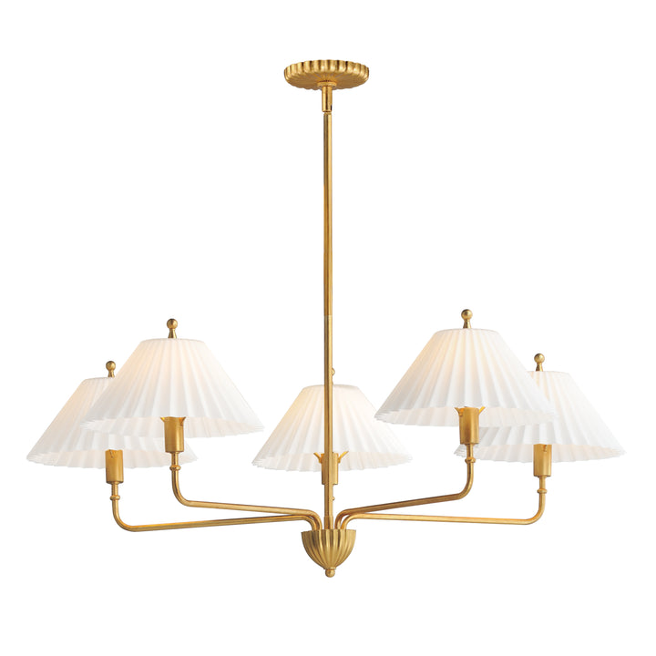 Kismet 5-Light Chandelier Gold Leaf
