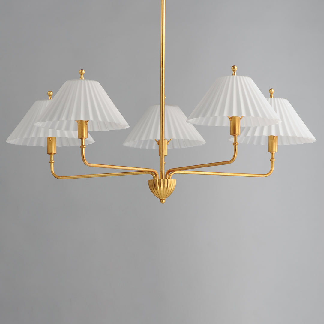 Kismet 5-Light Chandelier Gold Leaf alternate view