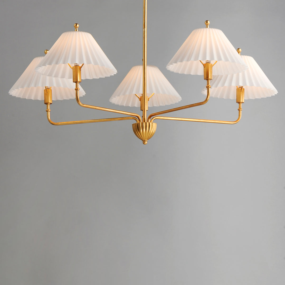 Kismet 5-Light Chandelier Gold Leaf alternate view
