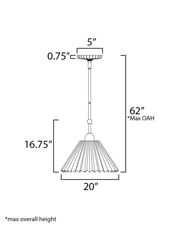 Kismet Pendant dimensions diagram