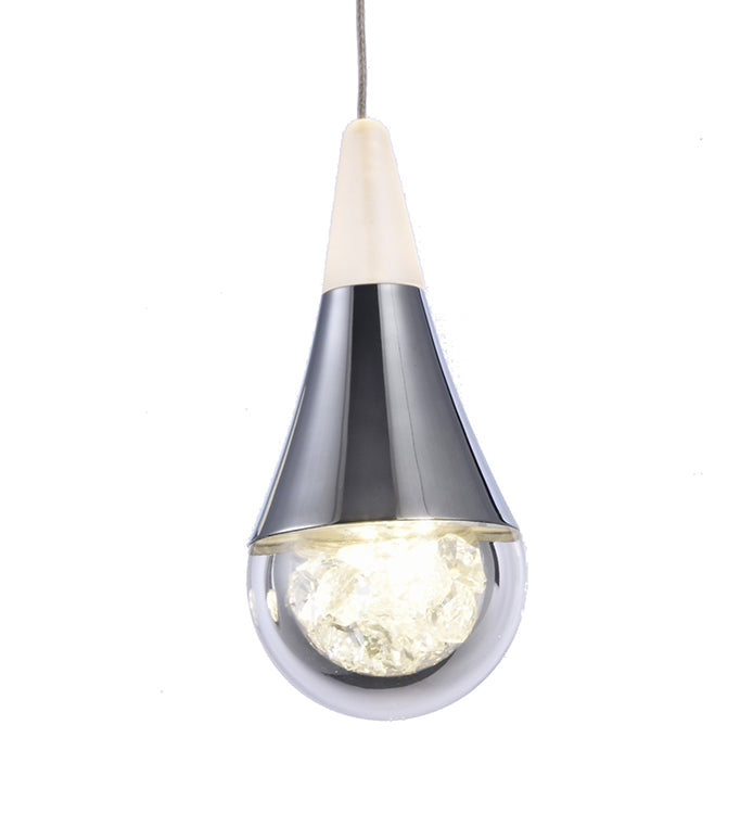 Chrome Crystal Pendant by Bethel - view 3