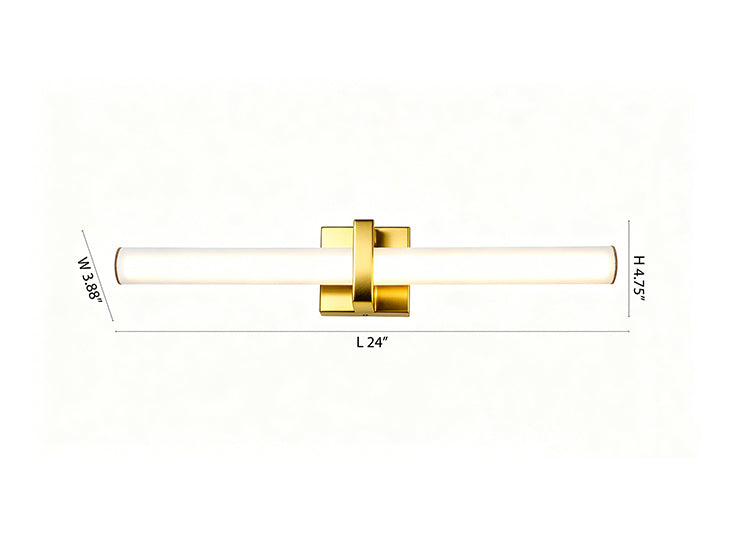 Glass Vanity Light in Stain Brass by Bethel