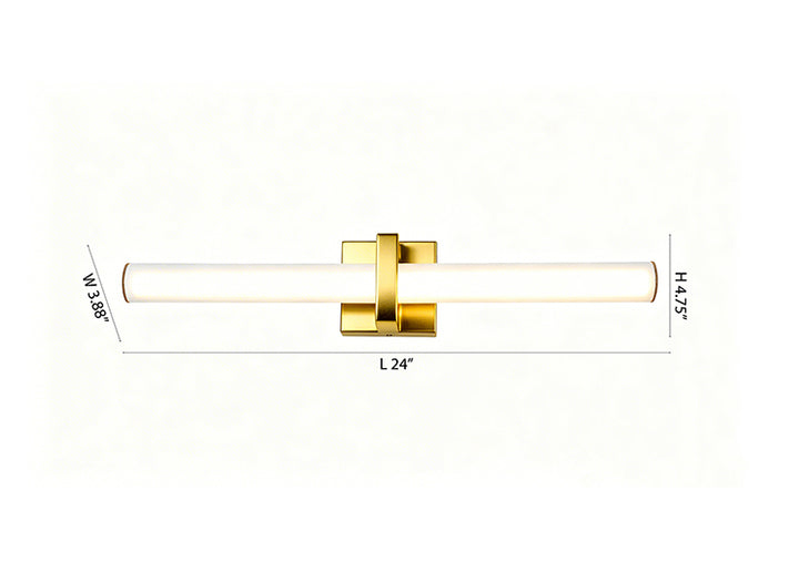 Glass Vanity Light in Stain Brass by Bethel