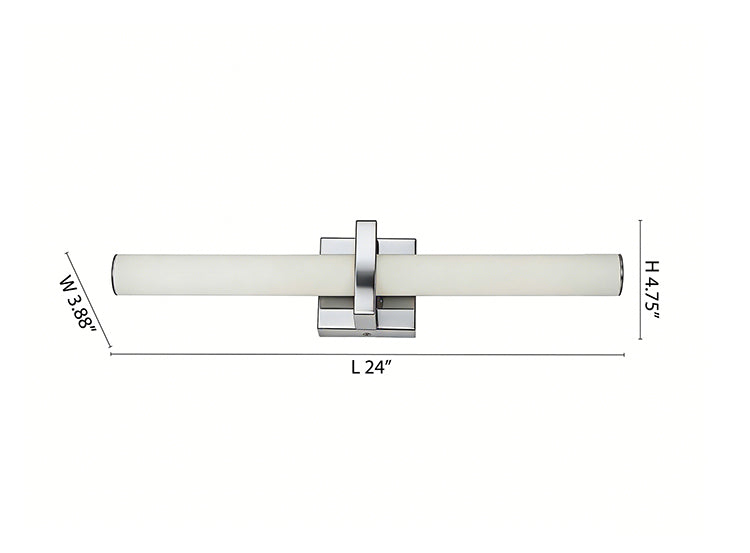 Glass Vanity Light in Chrome by Bethel