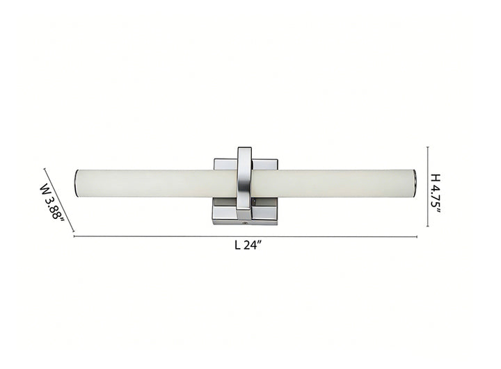 Glass Vanity Light in Chrome by Bethel