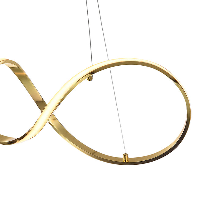 Twisted Frame LED Chandelier with Diffuser by Bethel - view 11