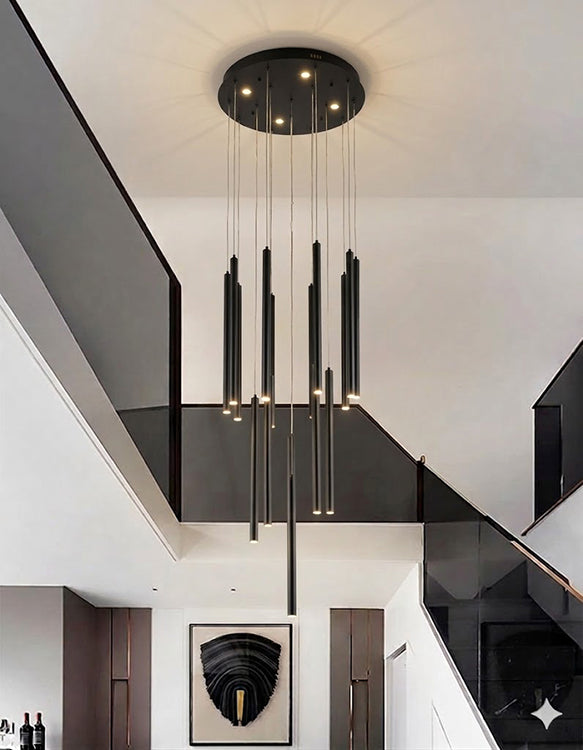 Flushed LED Ceiling Fixture with Hanging Pendants by Bethel - view 10