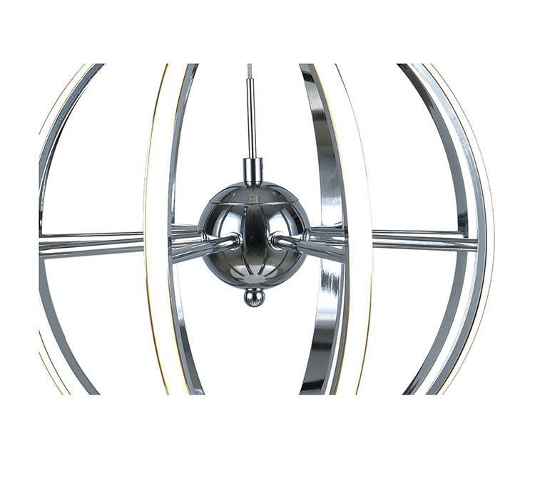Aluminium Frame LED Chandelier with Acrylic Diffusers by Bethel - view 3