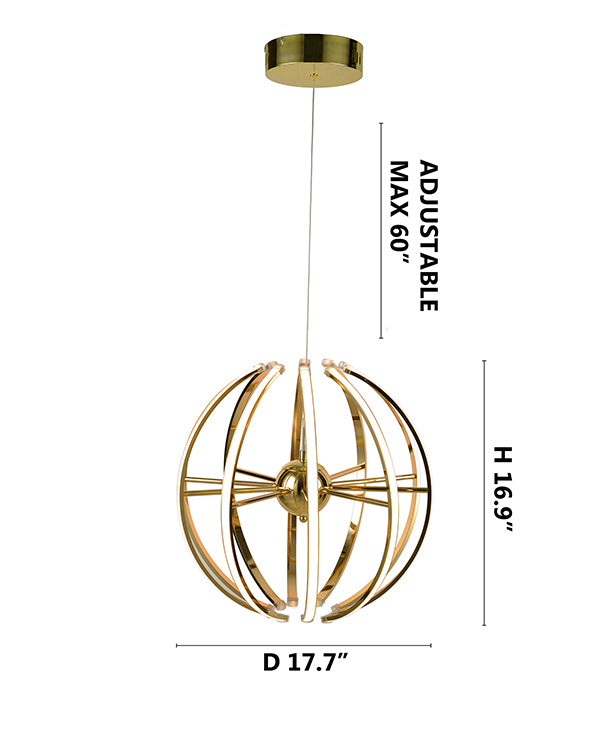 Aluminium Frame LED Chandelier with Acrylic Diffusers by Bethel - view 19