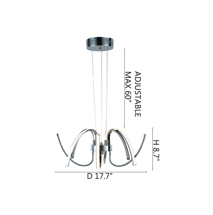 Chrome Chandelier (TR04) by Bethel - view 3