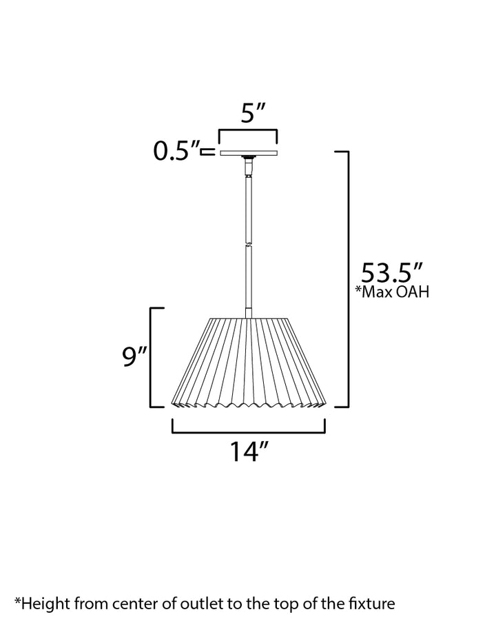 Dunbridge Pendant dimensions diagram