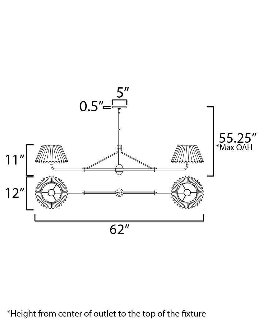 Dunbridge Pendant dimensions diagram