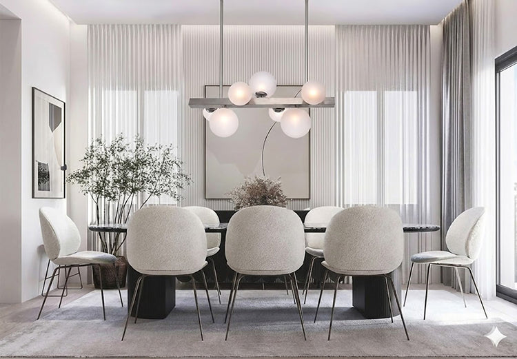 Stainless Steel Chandelier with Glass Shades by Bethel - view 15