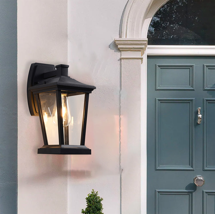 Outdoor Wall Sconce in a Old Finish and Clear Glass Shade by Bethel - view 11