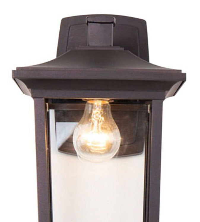 Outdoor Wall Sconce in a Old Colored Frame and Clear Glass by Bethel - view 12