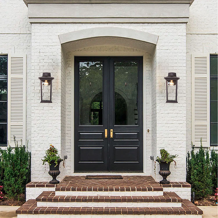 Outdoor Wall Sconce in a Old Colored Frame and Clear Glass by Bethel - view 14
