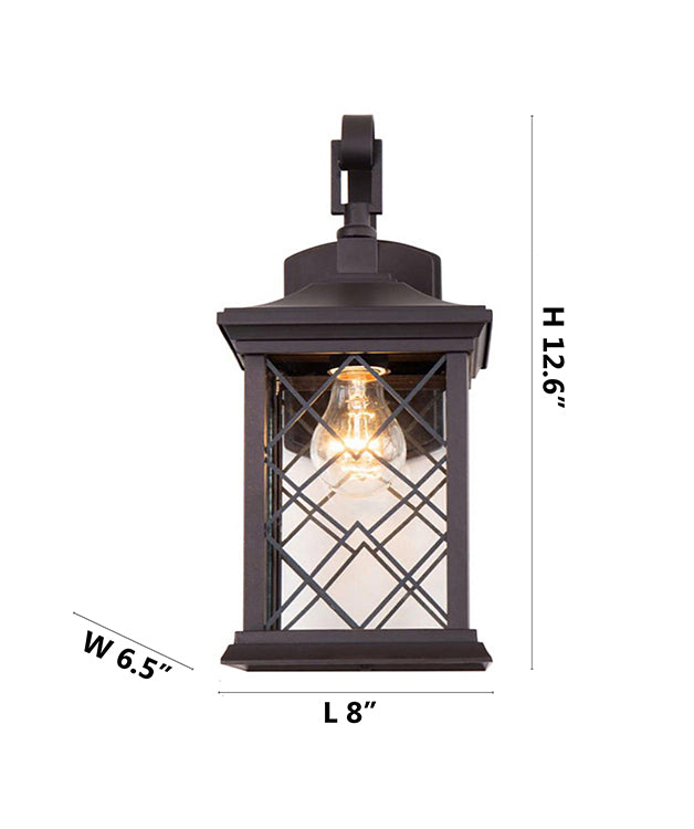 Outdoor Wall Sconce in a Old Colored Frame and Clear Glass by Bethel - view 5