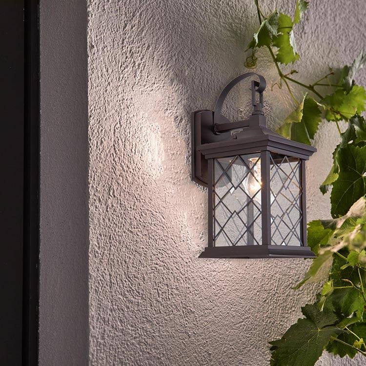 Outdoor Wall Sconce in a Old Colored Frame and Clear Glass by Bethel - view 7