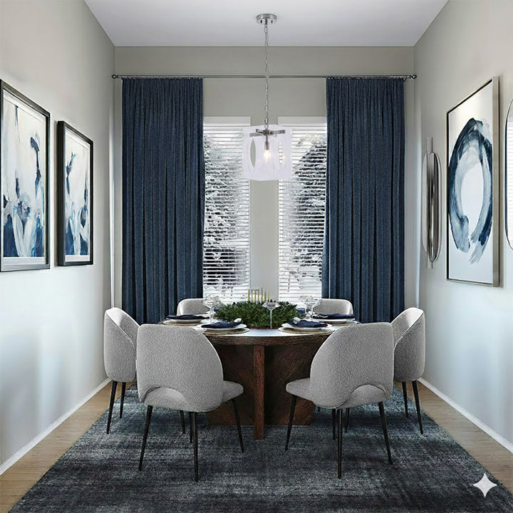 Square Clear Acrylic Single Pendant Light with Metal Frame Oval by Bethel - view 14