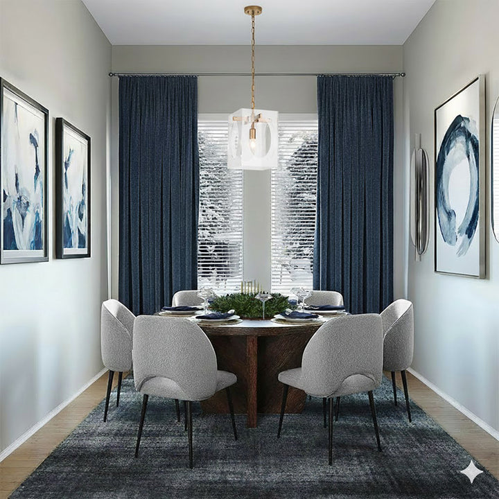 Square Clear Acrylic Single Pendant Light with Metal Frame Oval by Bethel - view 6