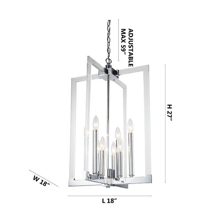Metal Frame Ceiling Fixture with Clear Acrylic Arms by Bethel - view 6