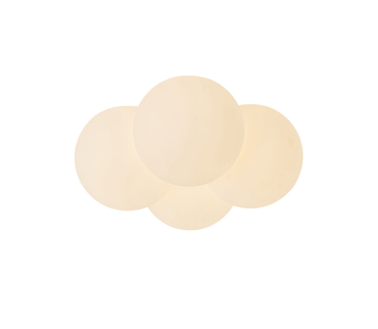 White Pc Frame LED Cloud Wall Sconce with Chrome Hardware by Bethel - view 4