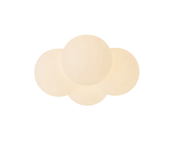 White Pc Frame LED Cloud Wall Sconce with Chrome Hardware by Bethel - view 4