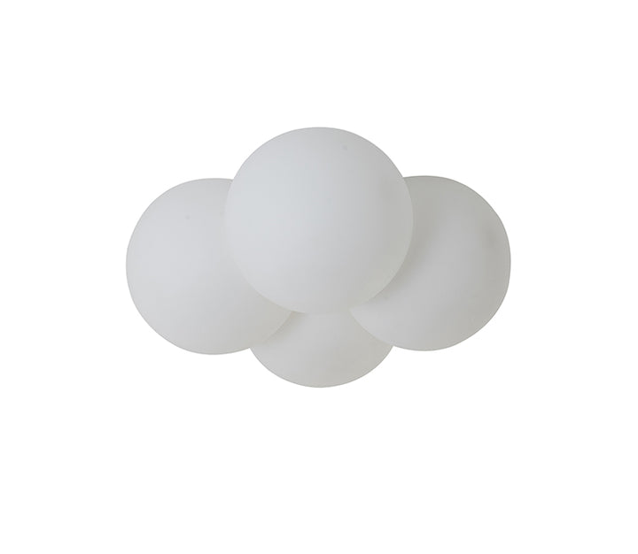 White Pc Frame LED Cloud Wall Sconce with Chrome Hardware by Bethel - view 5