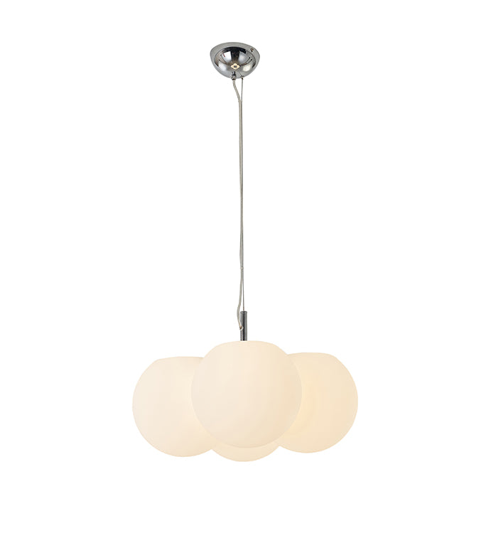 White Pc Frame Cloud LED Ceiling Fixture with Chrome Hardware by Bethel