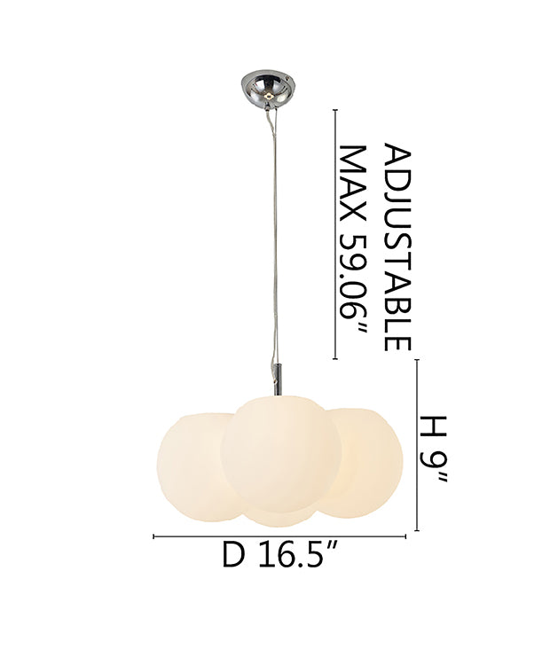 White Pc Frame Cloud LED Ceiling Fixture with Chrome Hardware by Bethel - view 4