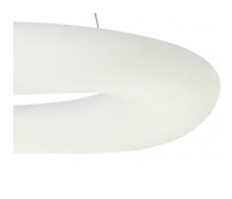 White Pc Frame Donut Cloud LED Ceiling Fixture with White Steel Hardware by Bethel - view 4