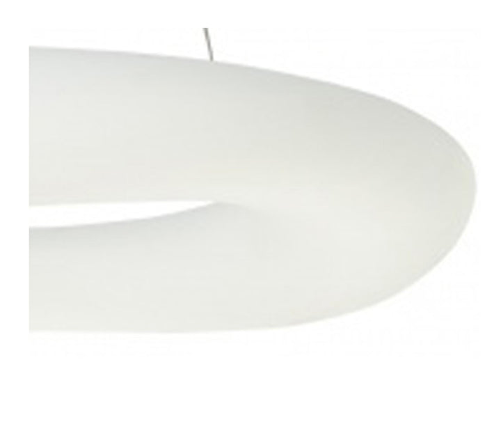 White Pc Frame Donut Cloud LED Ceiling Fixture with White Steel Hardware by Bethel - view 4
