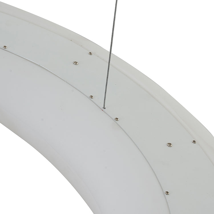 White Pc Frame Donut Cloud LED Ceiling Fixture with White Steel Hardware by Bethel - view 5