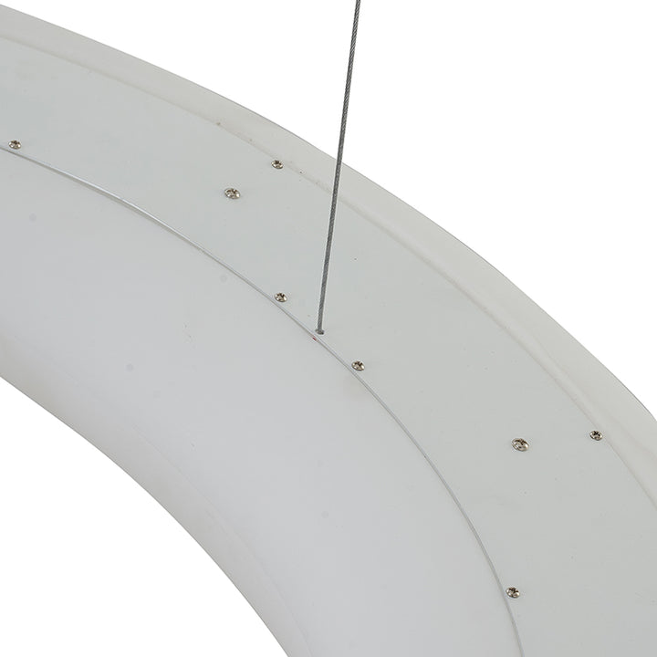 White Pc Frame Donut Cloud LED Ceiling Fixture with White Steel Hardware by Bethel - view 5