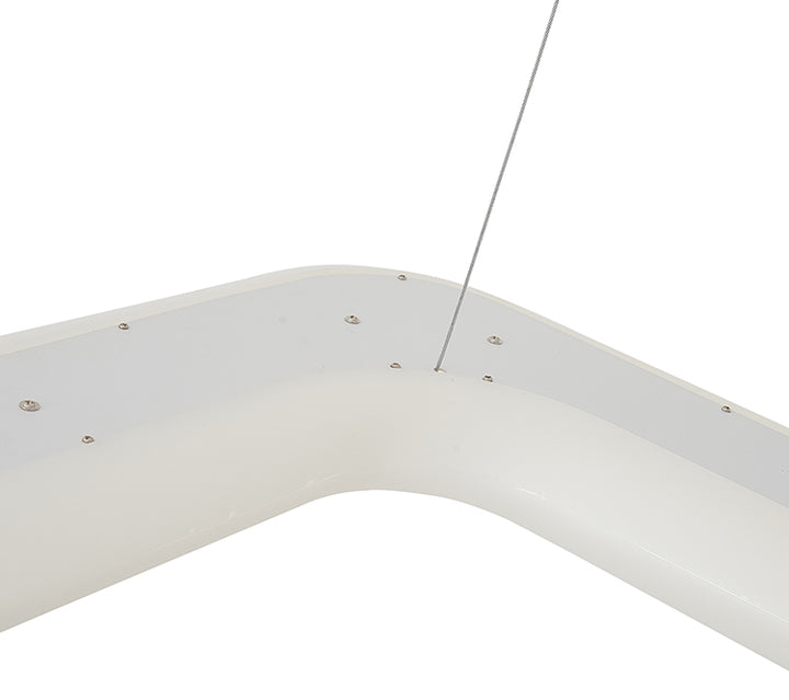White Pc Square Frame LED Ceiling Fixture with White Steel Hardware by Bethel - view 5